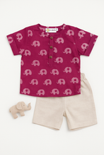Load image into Gallery viewer, Klingaru Unisex Short Kurta - Pink Small Ellie
