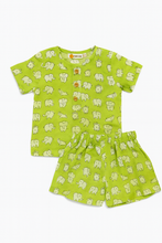 Load image into Gallery viewer, Klingaru Summer Short Set -  Lime Green Ellies
