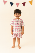 Charger l&#39;image dans la galerie, Klingaru Summer Short Set -  Pink on White Ellies
