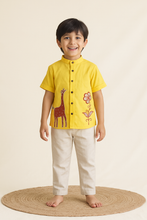 Charger l&#39;image dans la galerie, Klingaru Shirt - Yellow Shirt with Applique work- PRE ORDER
