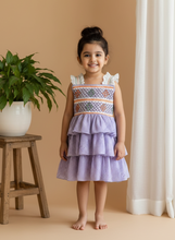 Charger l&#39;image dans la galerie, Klingaru Smocking Frock -Purple Checks
