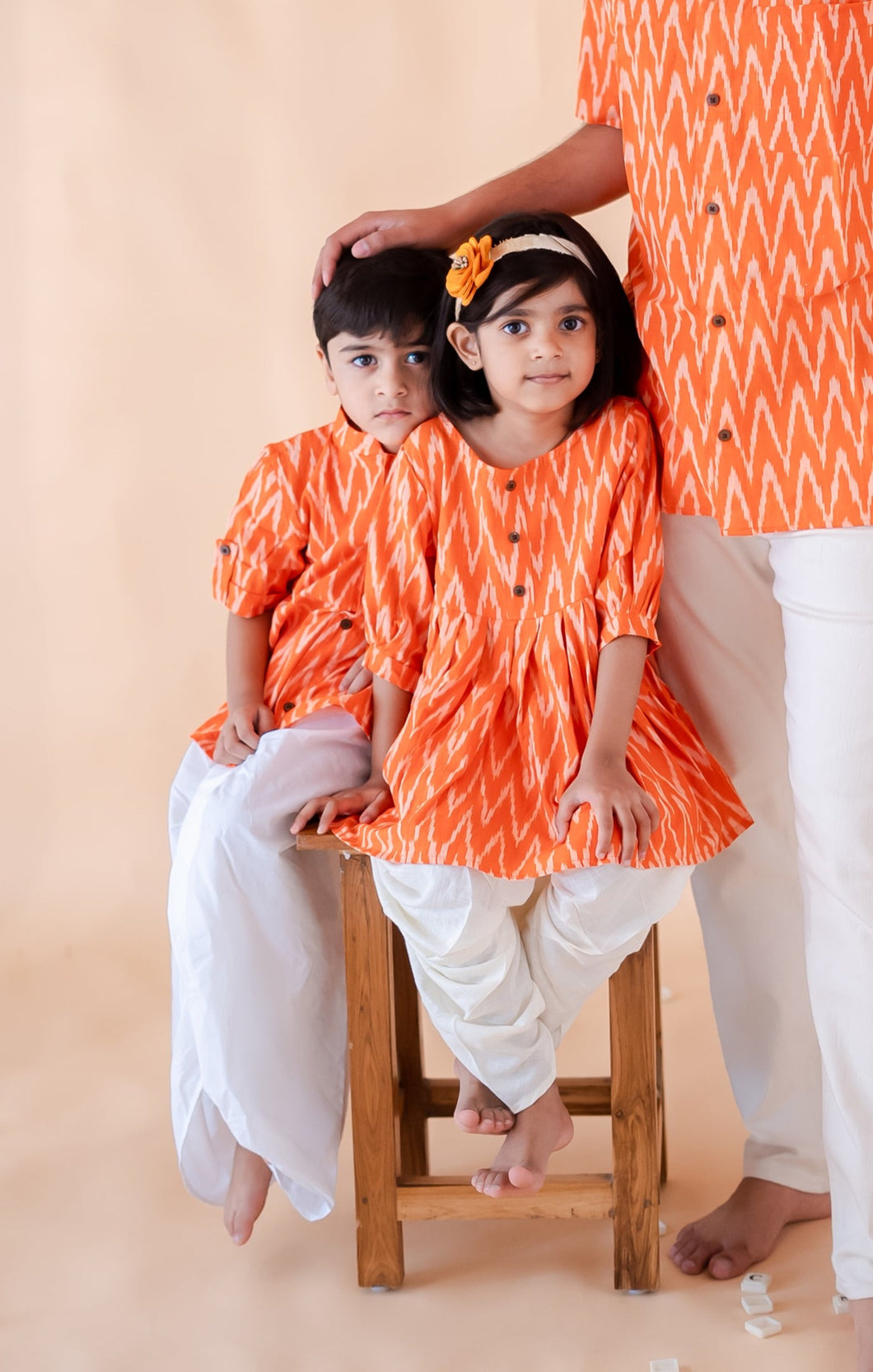 Klingaru Sibling Set - Orange Ikat