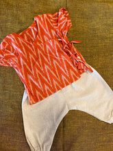 Load image into Gallery viewer, Unisex Newborn Jhabla Set - Ikat with Offwhite
