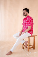 Klingaru Shirt for Men - Pink Ikat
