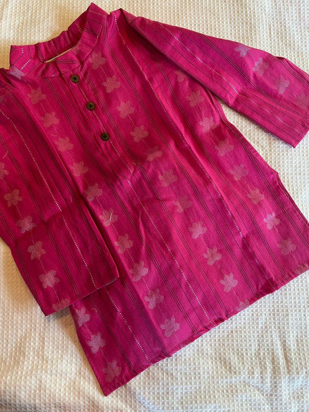 Klingaru Long Kurta - Pink South Cotton