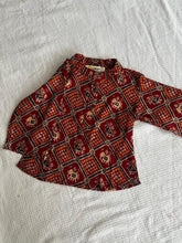 Charger l&#39;image dans la galerie, Klingaru Short Kurta - Maroon Patola Glaze Cotton
