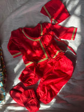 Load image into Gallery viewer, Newborn Jhabla Set - Red Set  (0-4 Months)
