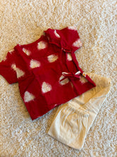 Charger l&#39;image dans la galerie, Unisex Newborn Jhabla Set - Red Tikon (0-4 Months)
