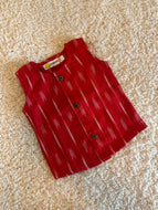 Unisex Newborn Style -  Red Ikat set