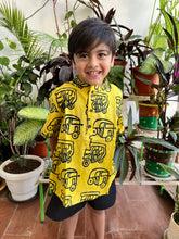 Charger l&#39;image dans la galerie, Klingaru Short Kurta - Handblock Yellow Auto (Last Pieces )
