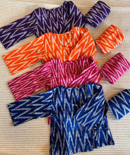 Load image into Gallery viewer, Unisex Newborn Jhabla Set - Ikat Colors ( Full Sleeves)
