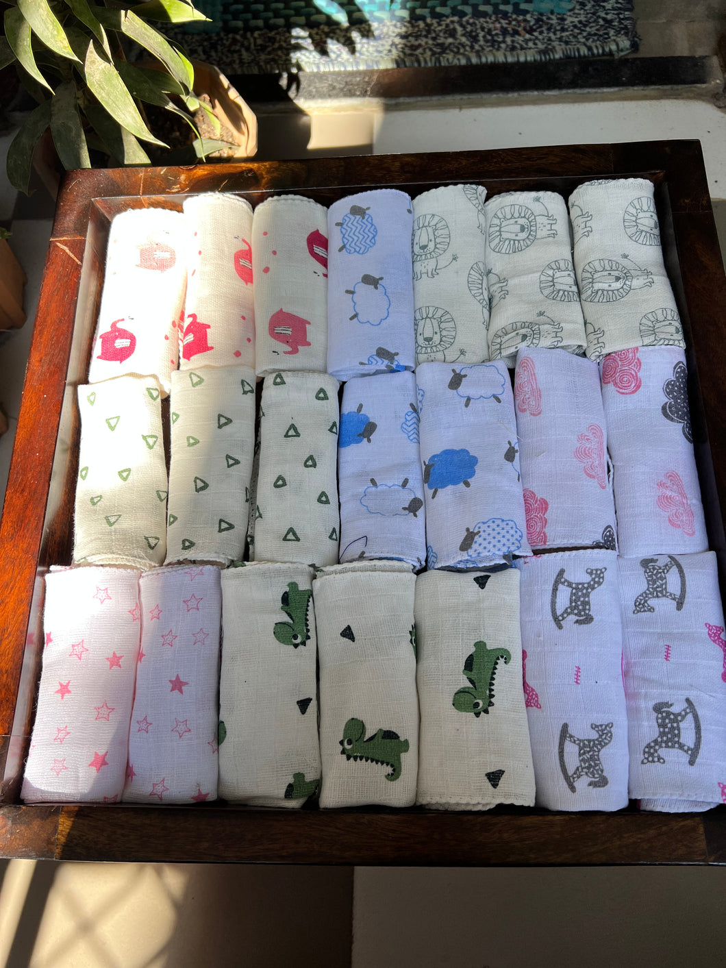 Organic Cotton Kids Handkerchiefs/ Napkins (Pack of 6/12)