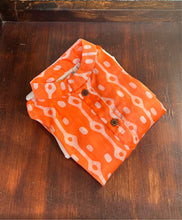 Load image into Gallery viewer, Klingaru Boys Set - Peach Orange Modal Silk with Satin Dhoti 2-3 Years
